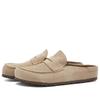 Birkenstock Неаполь Упакованные Модные Удобные Дышащие для улицы Подошва из ЭВА-резины Износостойкие Закрытый носок Шлепанцы Унисекс Шлепанцы Серо-коричневые 1029675
