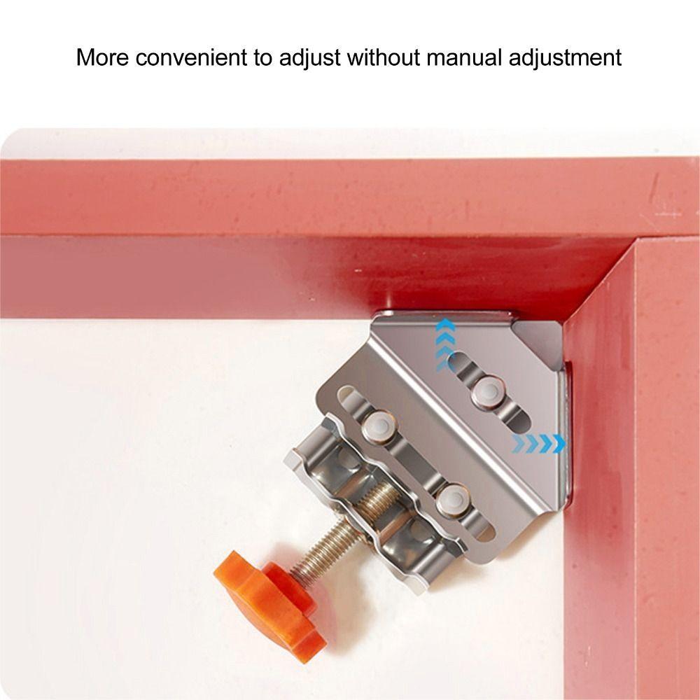 2pcs Stainless Steel Right Angle Clamp Open Style Miter Joint Clamp Durable Corner Clamp Metal Pipe