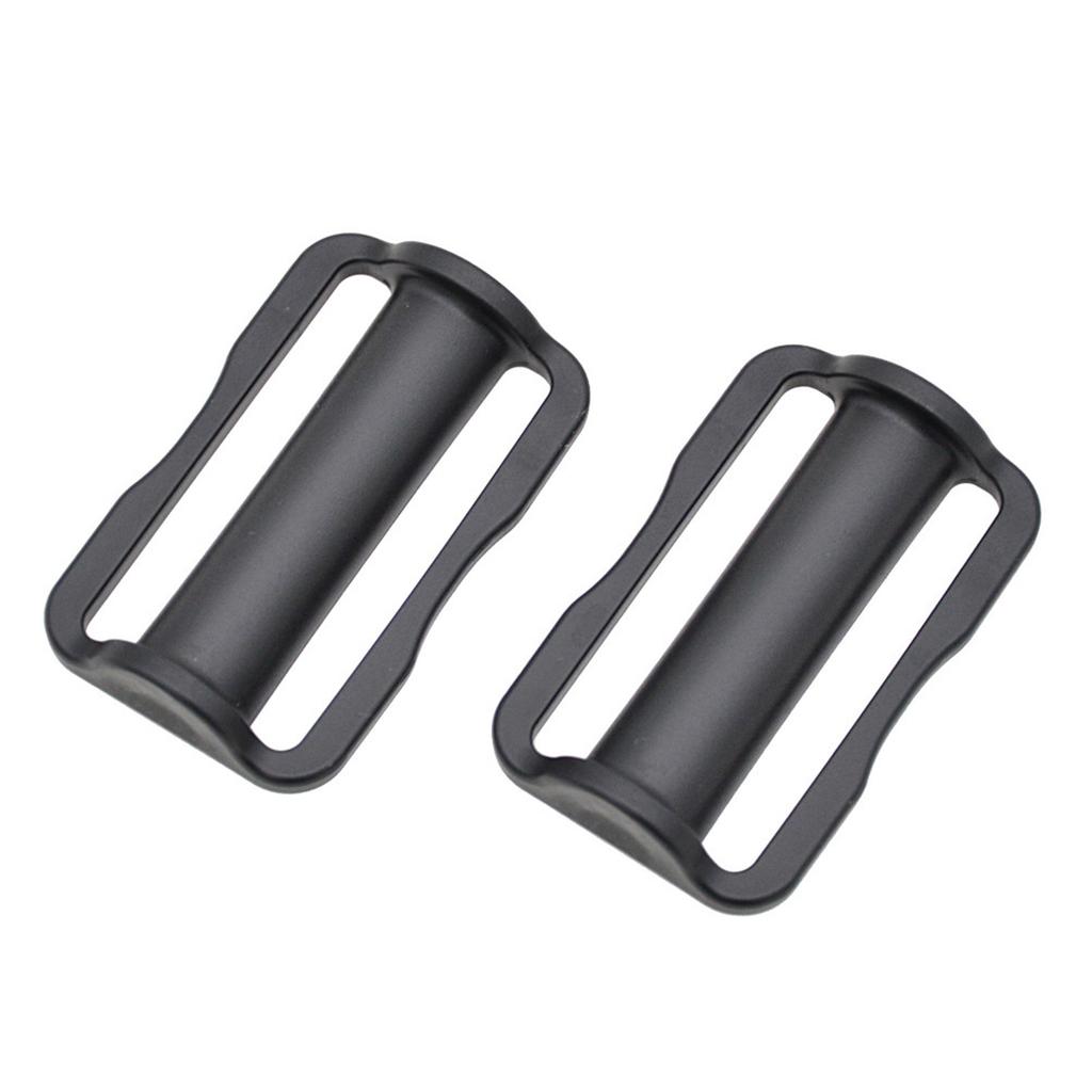 2PCS Tri Glide Slider, Plastic Steel Tri Glide Slide Buckle Strap Sliders Adjusters Diving Double D-ring Weight Belt Keeper Slider Stopper Holder For