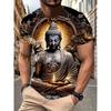 3D Print Buddha Shakyamuni Buddhist T Shirt Ancient India Spiritual Totem Streetwear T-shirts Summer Fashion Mens Clothing