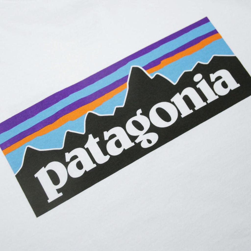 Patagonia Логотип Ответственность Размер Логотип Ответственность Футболка P-6, Белый, Мужская, S, 38504, Белый, M's P-6
