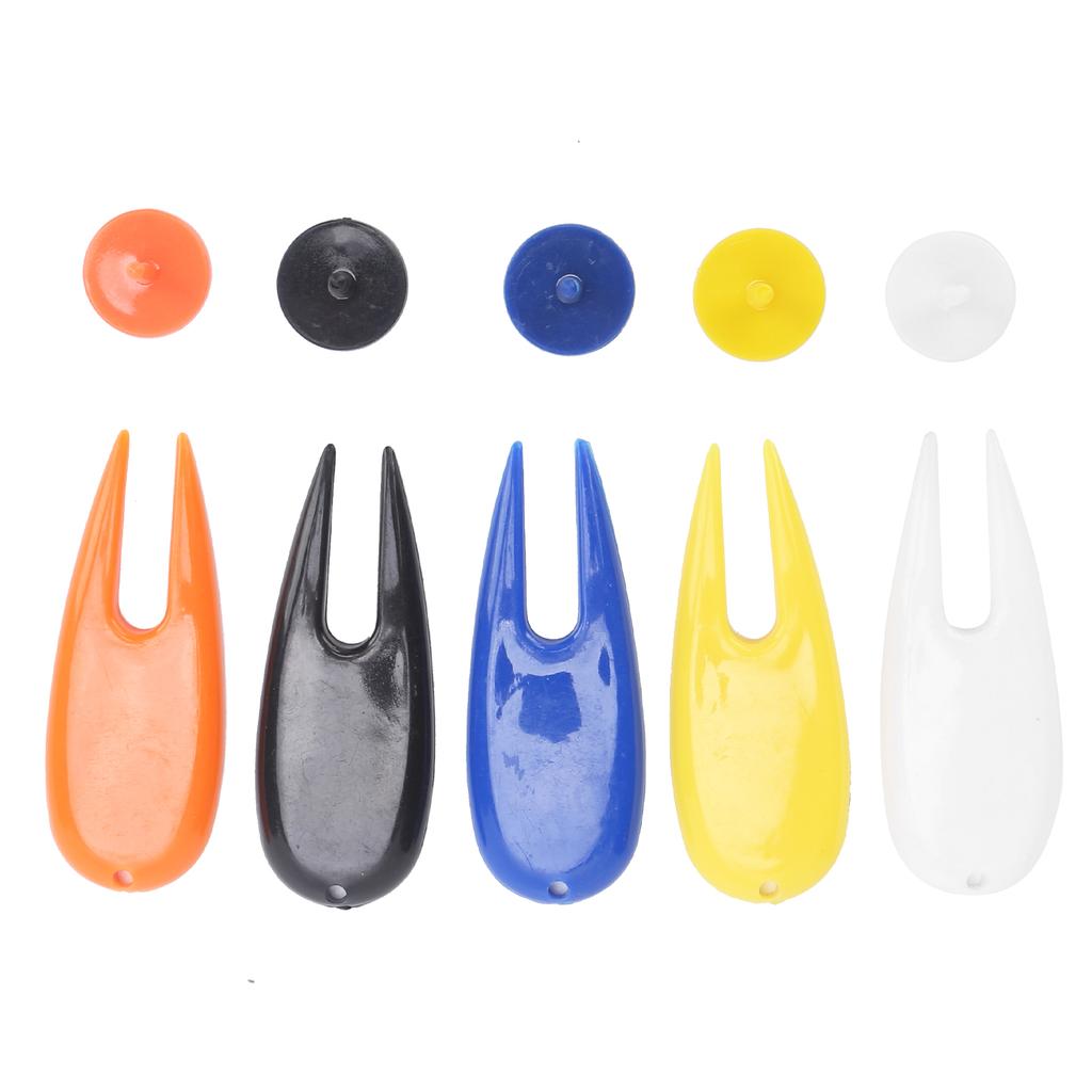 Golf Ball Score Marker Fork Plastic Golf Position Markers Golfer Pitch Repair Divot Tool