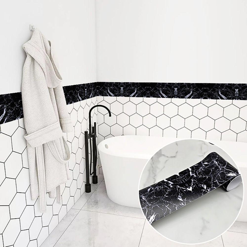 Водостойкая линия талии, самоклеющиеся обои для плинтуса, художественная наклейка, декор, стикер на стену для ванной комнаты