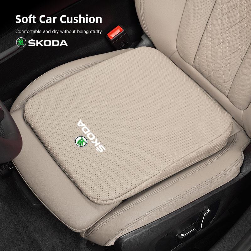 RYYX4 Car Seat Cushion Leather Height Increasing Soft Pad For Skoda Octavia Rapid Kodiaq Yeti Superb Karoq Scala Fabia Kamiq Enyaq iV