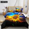 Комплект постельного белья Dream Sun Flowers Набор пододеяльников 3d Комплект постельного белья Цифровая печать Постельное белье размера Queen Модный дизайн
