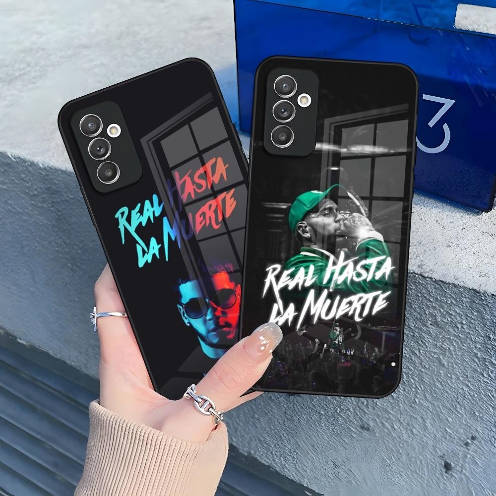 Rapper Anuel AA Real Hasta La Muerte Phone Case for Samsung S25 S24 S30 S21 S23 S20 S22 Fe S10 E S9 Note 20 Pro Ultra Plus glass