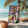 Classic Japanese element cartoon ONE PIECE Monkey D. Luffy beach towel outdoor camping vacation swimming beach towel outdoor absorbent bath towel Y3