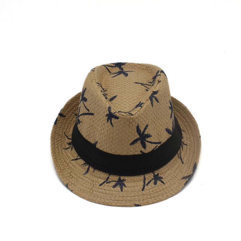 2017 hot sale Summer straw Sun hat kids Beach Sun hat Trilby panama Hat handwork for boy girl Children 4 colour