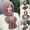 Winter Knitting Hat Scarf Warm Windproof Ear Protection Cold Weather Outdoor