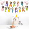Cat Themed Birthday Banner - Cat Face and Paw Print Happy Birthday Decor, for Boys, Girls, Kids, Adults and Pets