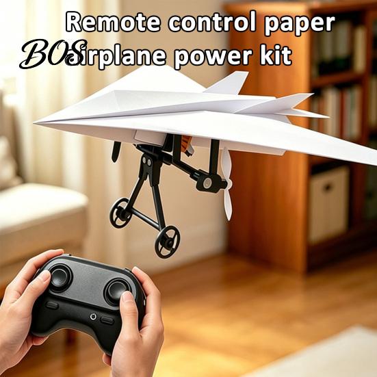 Набор компонентов для запуска самолета RC Бумажный самолет DIY Комплект, Электрический модуль самолета с дистанционным управлением Гироскоп Стабилизатор мощности, Двойные пропеллеры,