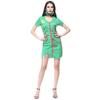 Adult Witch Costume Green Dress With Blood Accents Perfect For Halloween Parties