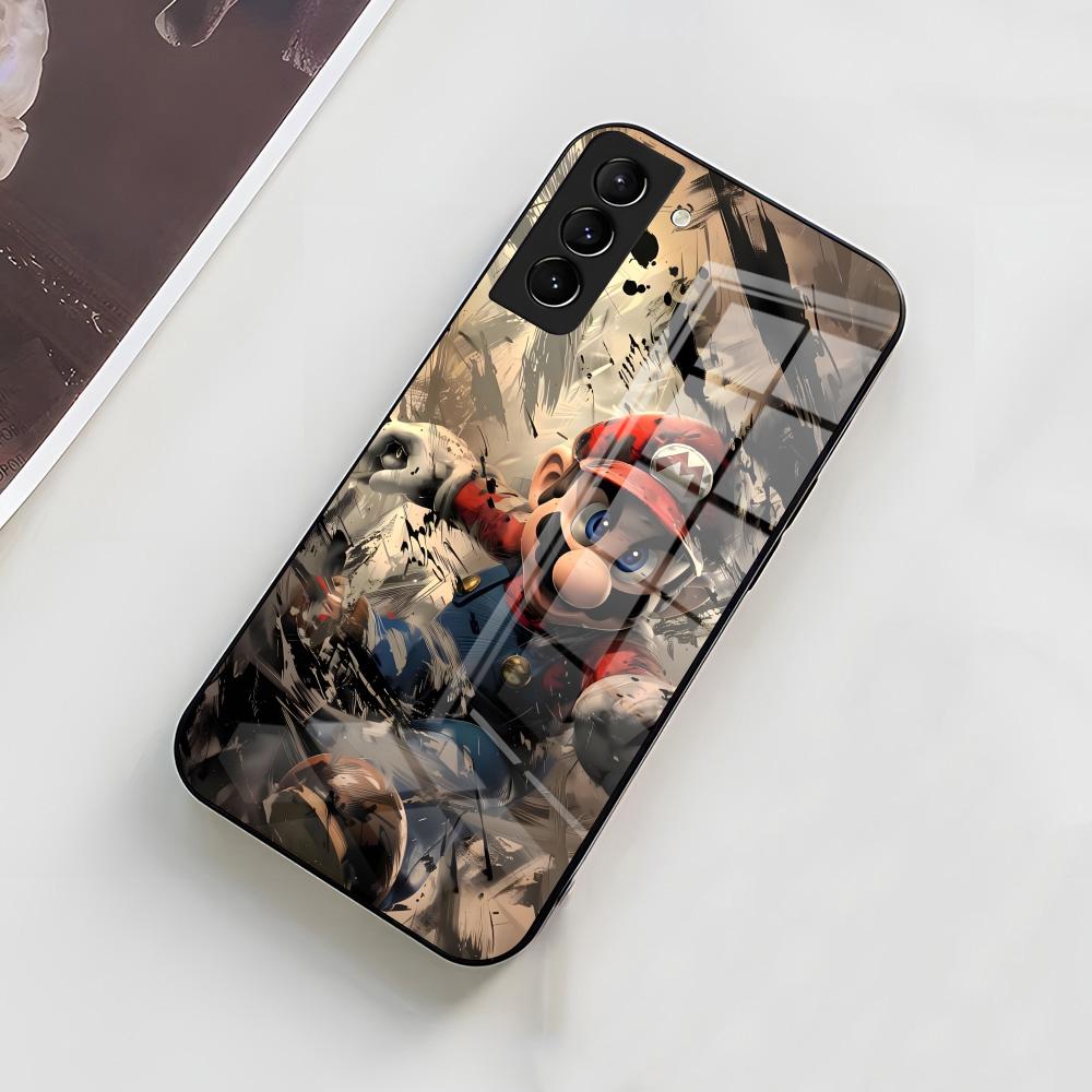 S-Super M-Mario Phone Case For Samsung A56 A36 A26 A16 A15 A25 A35 A55 A14 A34 A24 A54 Glass Case