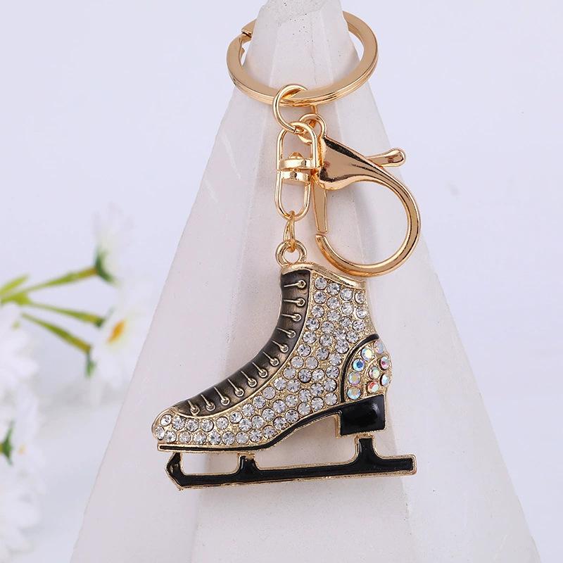 Fashion Crystal Roller Skating for Women's bags Pendants Female Shoes Shape Car Accessories Men Jewelry Bag Charm