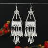 Новые китайские этнические серьги из серебра Мяо, ретро длинные серьги с бахромой, женские нишевые серьги в китайском стиле, с темпераментом, серьги Юньнань