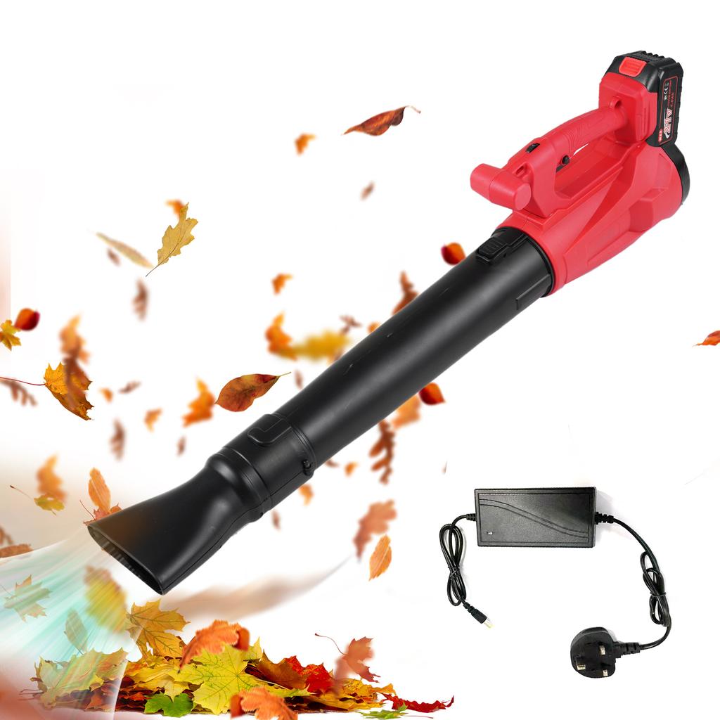 Воздуходувка для листьев 21 В, электрическая воздуходувка для листьев, аккумуляторы 4,0 Ач и зарядное устройство в комплекте, 6 скоростных режимов, легкая, модель L