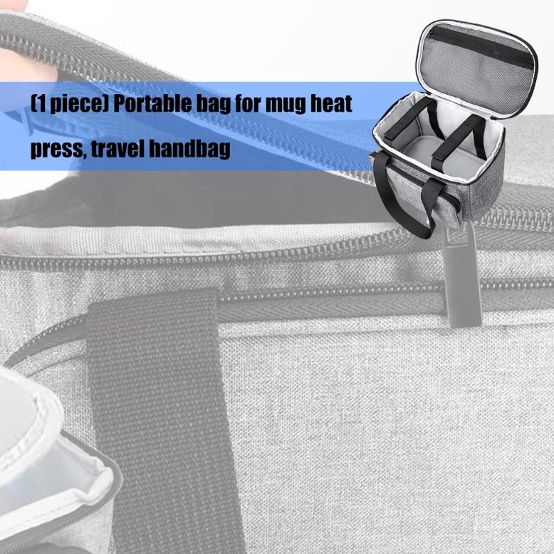Stylish Travel Storage Bag For Mug Press Machines Craft Supplies Polyester Storage Bag with Removable Padding