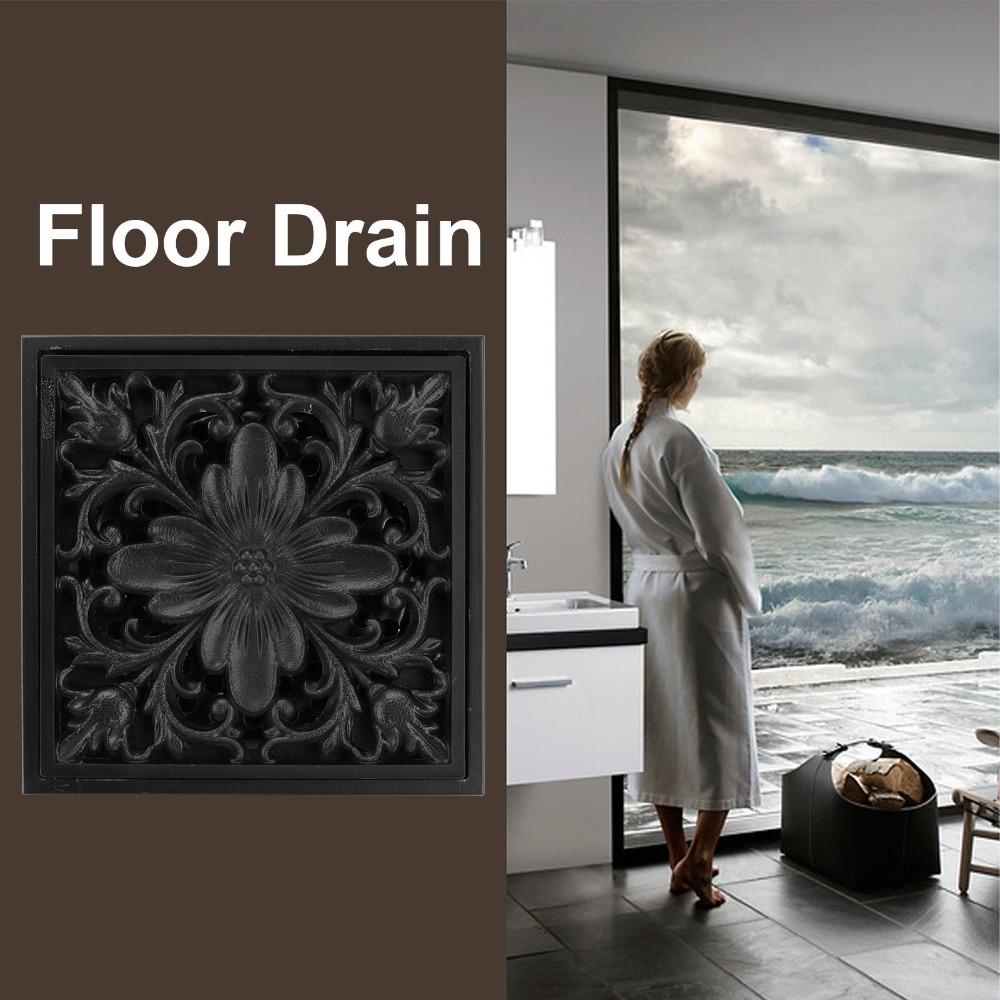 Square Shower Drain 10x10cm / 3.94×3.94inch Floor Drain Universal Fit Floor Strainer Kitchen
