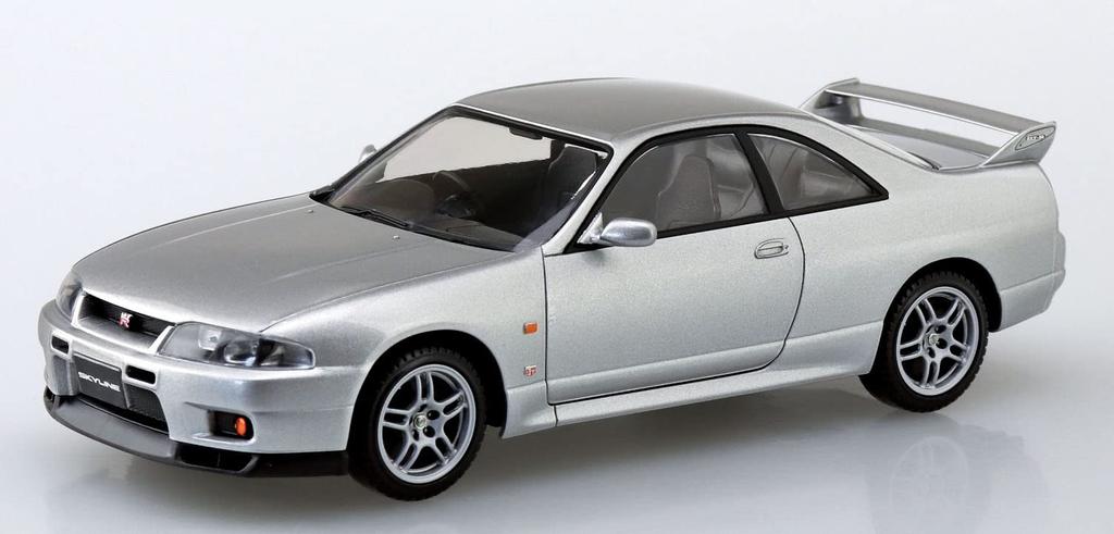 Aoshima Bunka Kyozai The Snap Kit Series Nissan R33 Skyline Sonic Silver Plastic Model Co., Ltd. (АОСИМА) 1/32 GT-R предварительно окрашенный 15-D