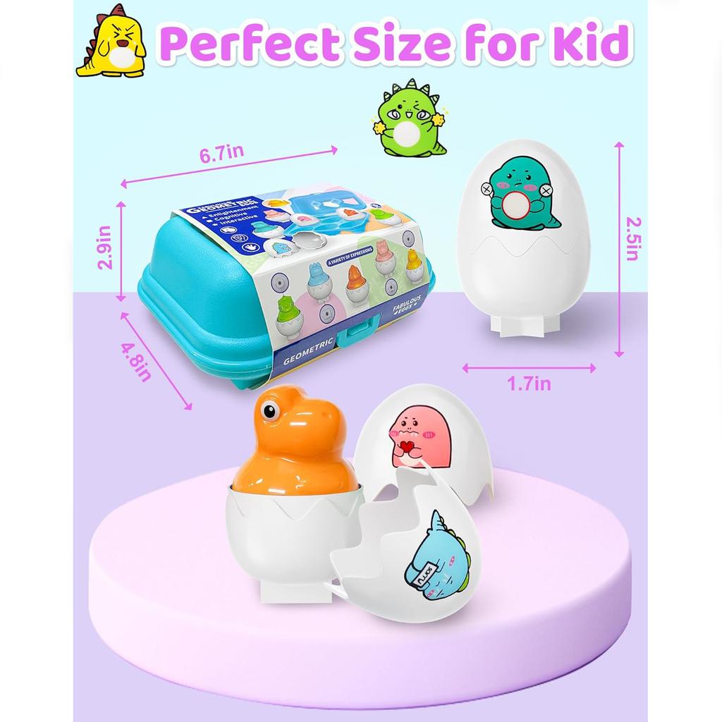 Игрушка Яйцо динозавра для малышей, Монтессори сенсорная развивающая игра на сопоставление и сортировку форм, игрушки для развития мелкой моторики