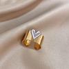 Smooth Love Heart Opening Ring Stainless Steel Finger Ring Heart Shaped Ring  Valentine's Day