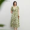 Fashionable vacation style printed dress