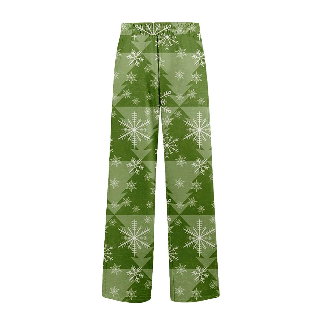 Мужские удобные повседневные брюки с рождественским принтом и карманом, домашние брюки для сна