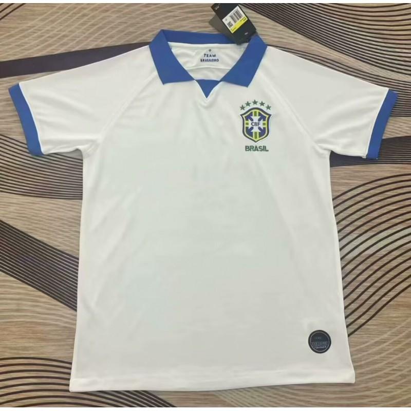 Brazil National Team Soccer Jersey Men Women Short Sleeve Training Match Shirt Breathable Sportswear