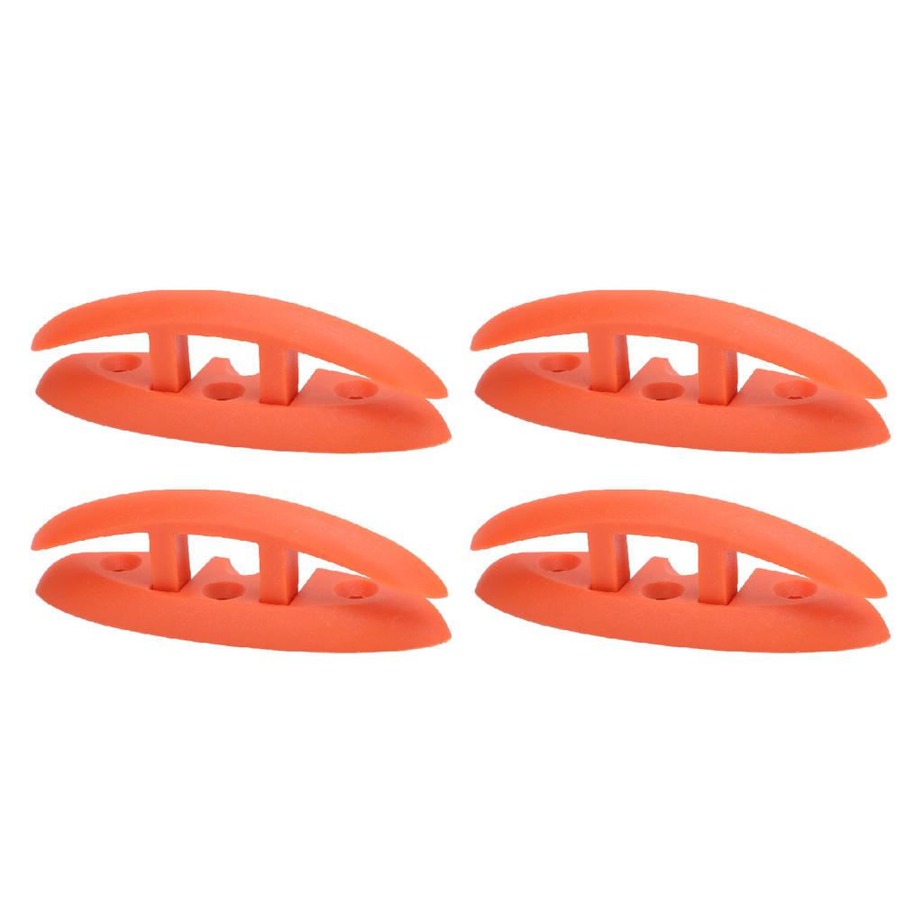 4 Sets 5in Folding Cleat 3 Holes Marine Grade Nylon Oxidation Resistant Flip Up Dock Cleat for Boat Ship Yacht Without