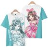 Kizuna AI Hololive VTuber Косплей Футболка 2025 Новая 3D Печать Кавайный Детский Аниме футболка Мужская/Женская Харадзюку Короткий Рукав Футболка Y2k Топ