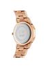 Daniel Wellington Iconic Link Wristwatch 40mm Rose Gold Silver Stainless Steel Link Bracelet Rose Gold Brown