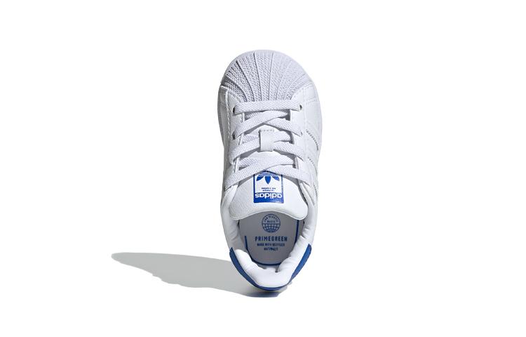 Kids' Sneakers Adidas Originals SUPERSTAR Comfortable Slip Resistant Low top Toddler Shoes White Blue Infant