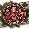 Psychic Tarot Neon Sign, Round Metal Wall Art. Durable Aluminum Decor for Home. Ideal Gift for LR, Bar, Cafe, Outdoor Settings.