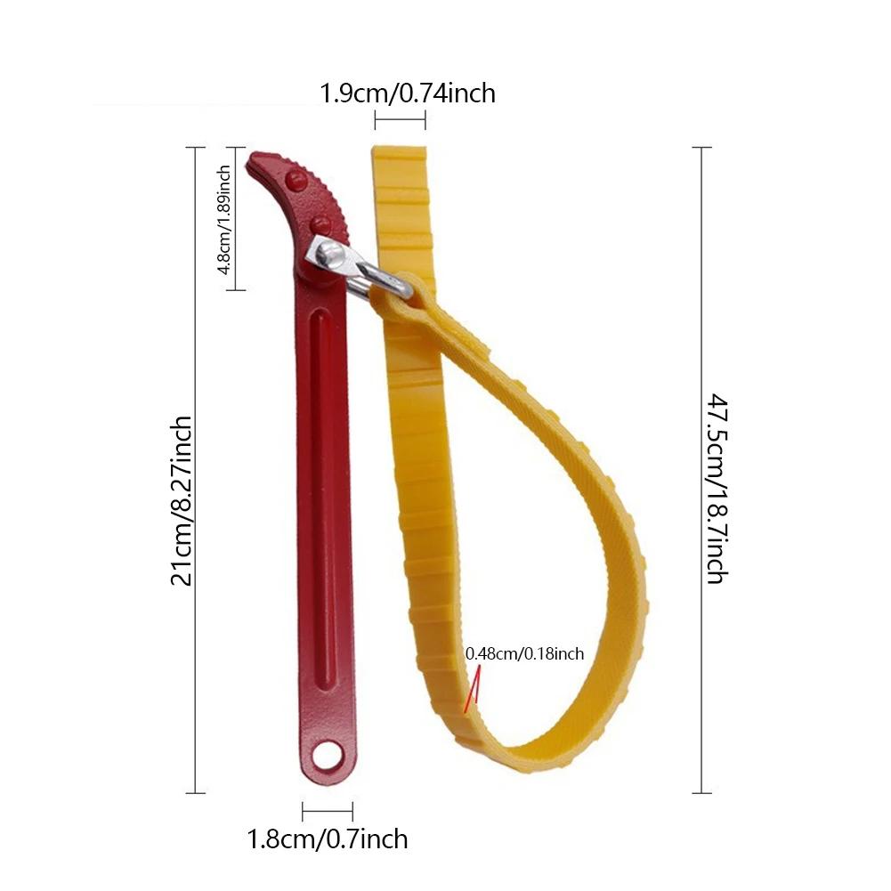 Adjustable Oil Fuel Filter Removal Strap Wrench Tool Belt 8/12inch Heavy Duty T U Strap Opener Cartridge Disassembly Tool