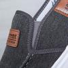 Мужские летние дышащие кеды-слипоны из парусины - Модные повседневные board shoes