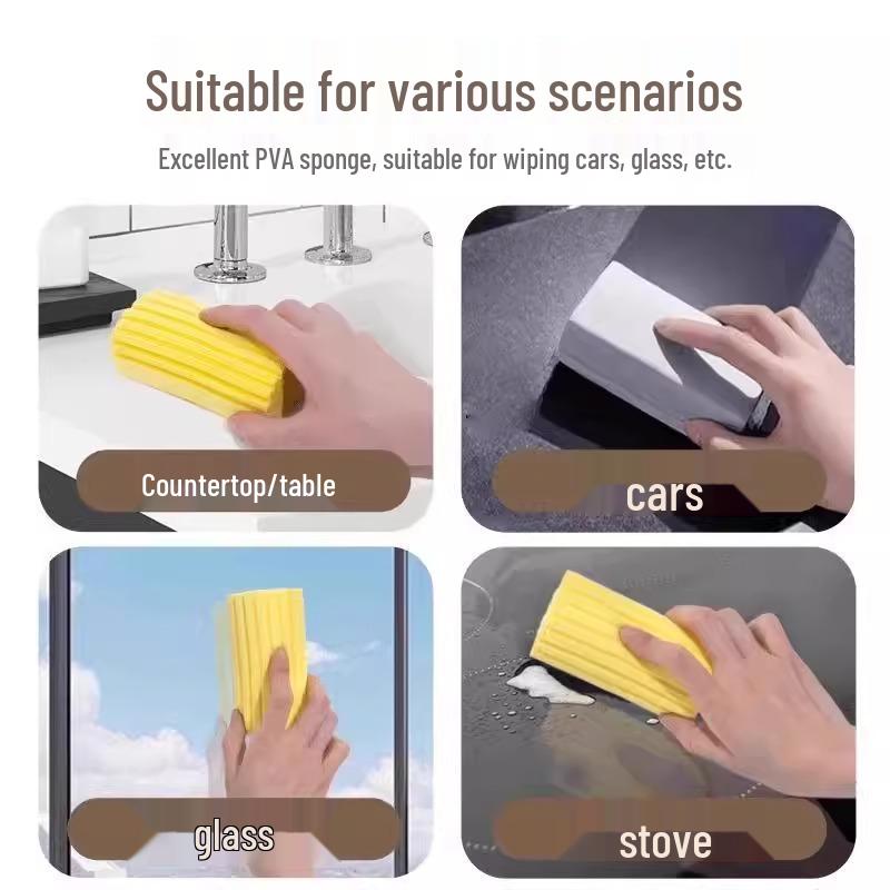 Суперабсорбирующая губка из ПВА для многофункциональной уборки ванной комнаты и стекла