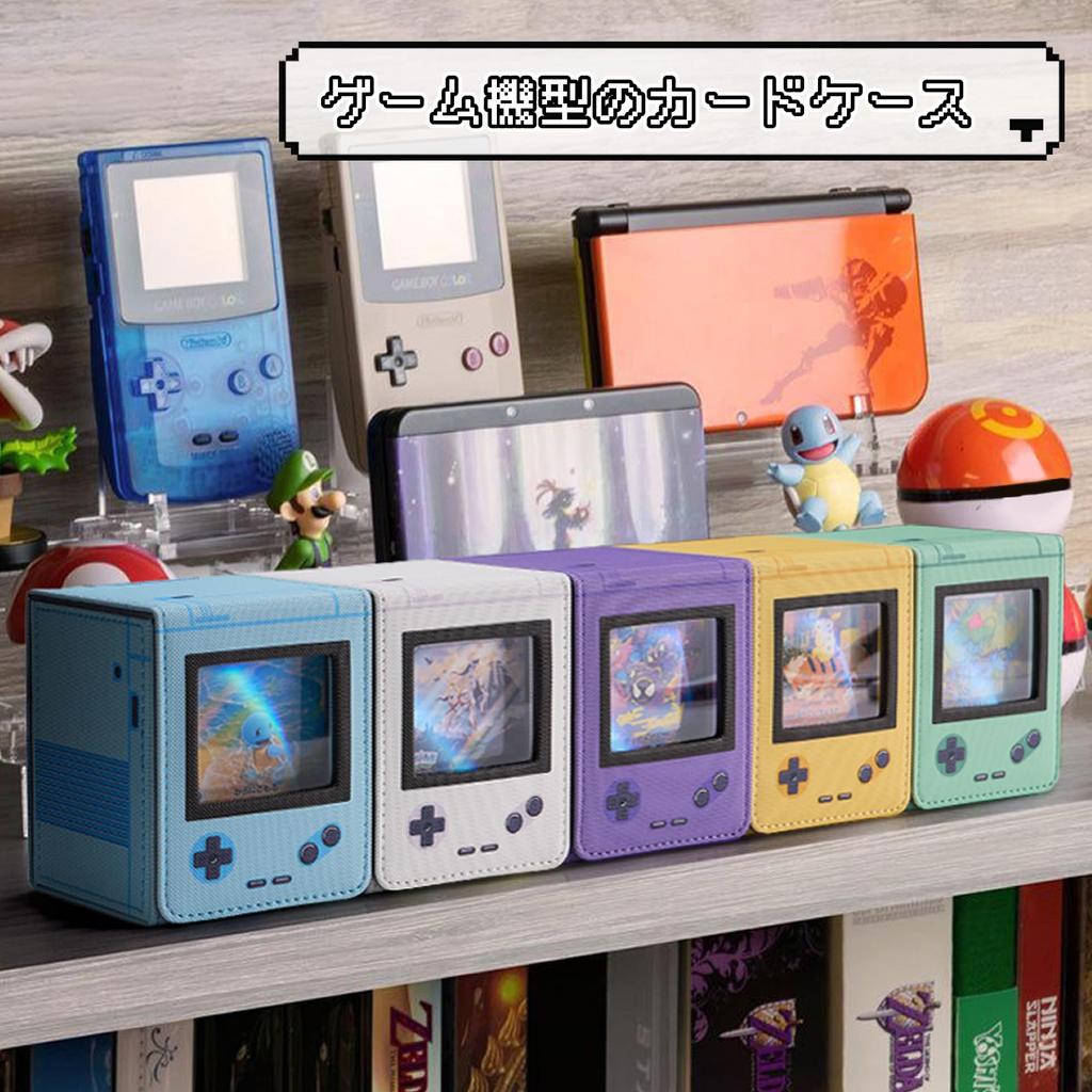 Кейс для колоды игровых карт с Оши Вмещает 100 протекторов для игровых консолей Вертикальный Два милых кейса, Окно, Карты, Форма, Совместимость с двойными/тройными протекторами, Хранение,