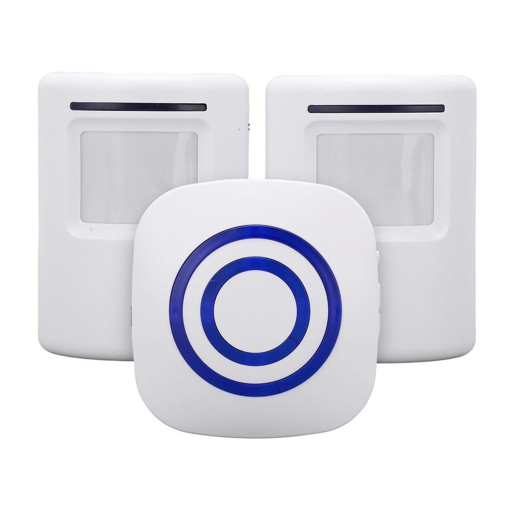 Беспроводной дверной звонок с датчиком движения, оповещение с 2 датчиками и 1 приемником, 38 мелодий для