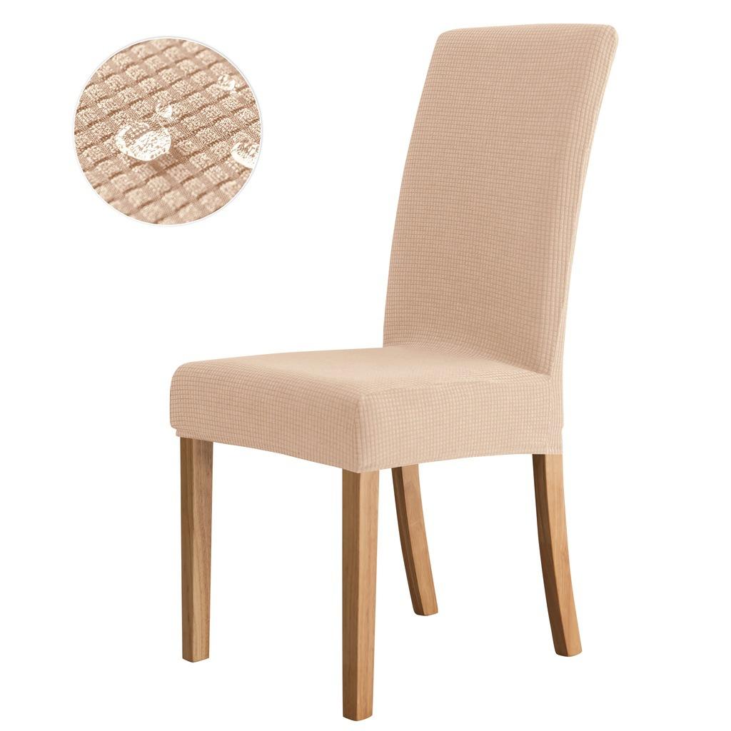 Waterproof thickened fleece grid fleece one-piece chair cover Elastic hotel restaurant chair cover Anti-fouling stool cover