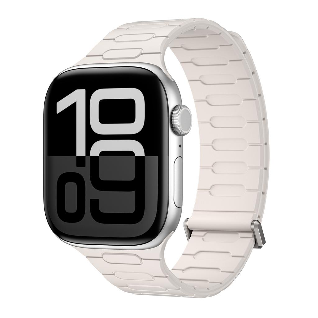 Мягкий силиконовый магнитный ремешок для Apple Watch Ultra 2 49 мм 46 мм 45 мм 44 мм Петля-ремешок для Iwatch Серии 10 9 8 7 SE 6 5 4 Браслет