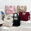 Newest Female Teens Students' Shoulder Bag Simple Style Contrast Color Handbag Stylish Nylon Crossbody Shopping Bags
