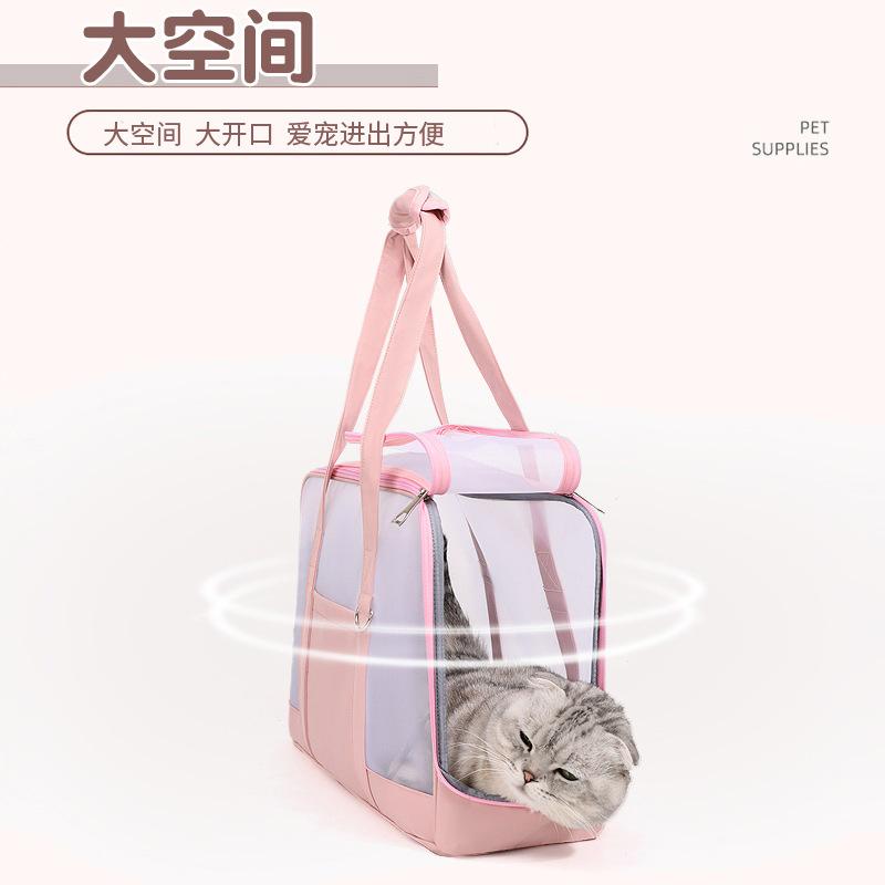 Cat Bag for Easy Outdoor Use Large Capacity Pet Transparent and Simple Pet Shoulder Bag Small Animal Carrier