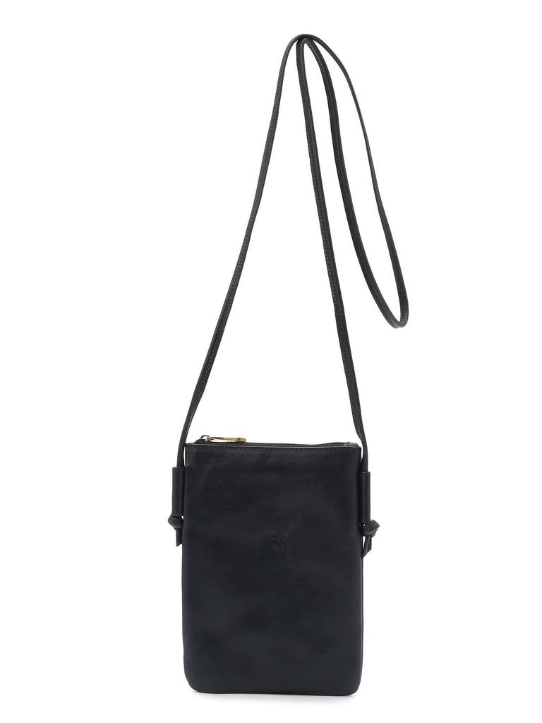 Shoulder Bag Crossbody Leather Genuine Leather Cowhide Unisex Navy [IL BISONTE] Women's Men's