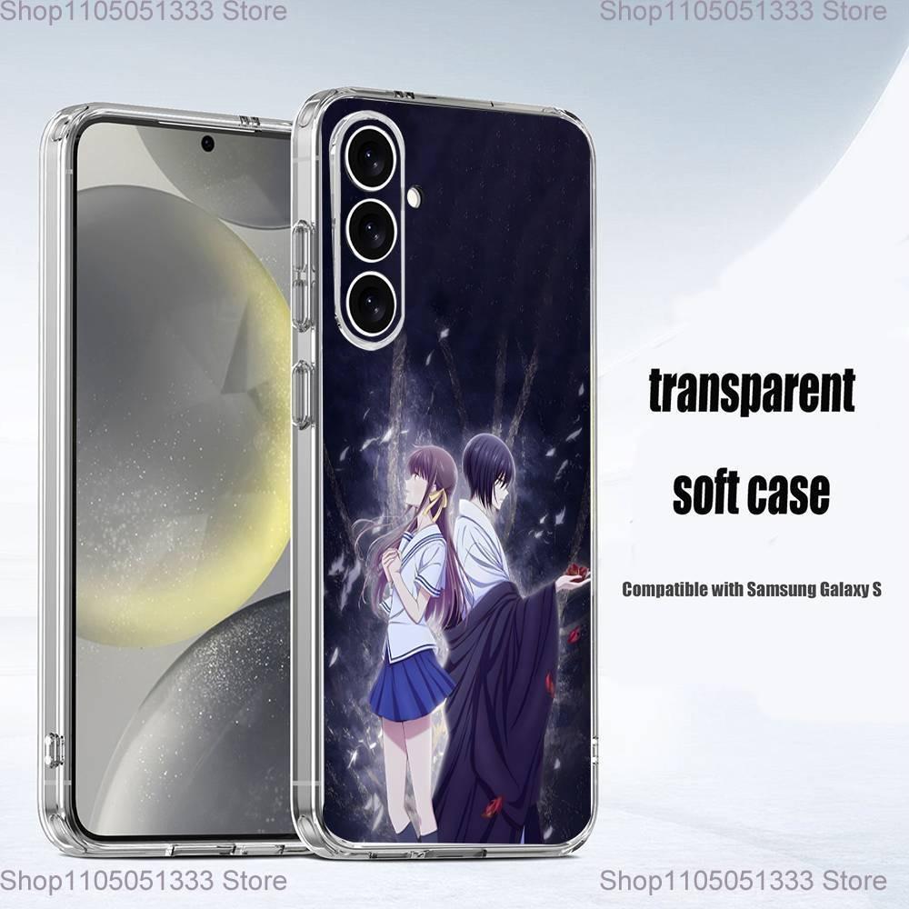 Anime F-Fruit B-Baskets Phone Case For Samsung S24,30,21,22,23,20 FE,lite,PIus,Ultra,5G,Note,9,10 Transparent Cover