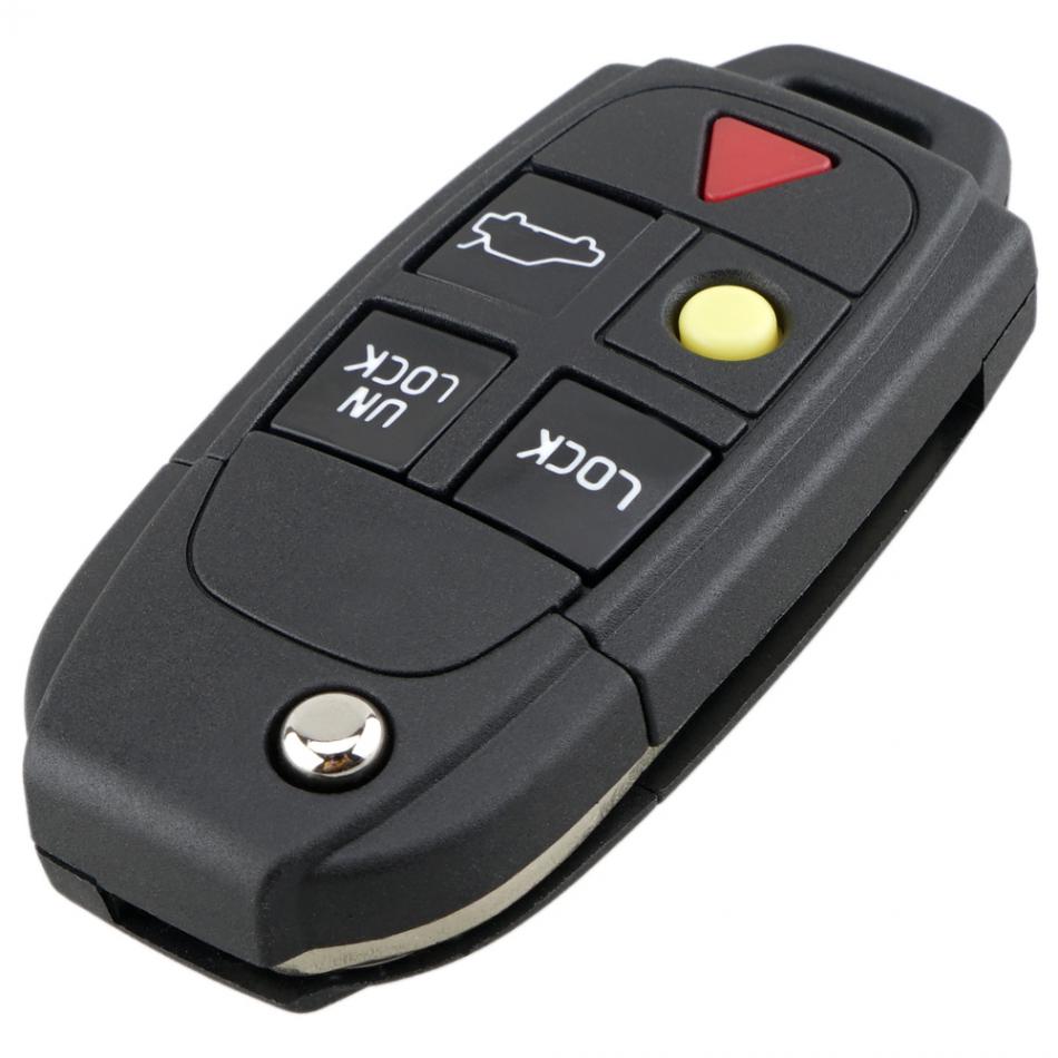 5-кнопочный складной корпус ключа-брелка Замена для VOLVO S60 2000-2009 / S80 1999-2006 /V70 2000-2007 XC90 2002-2013 Автомобильный ключХороший продукт