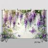 2D plane 1 piece of purple vine waterfall decorated with white and purple suitable as a background and party decoration