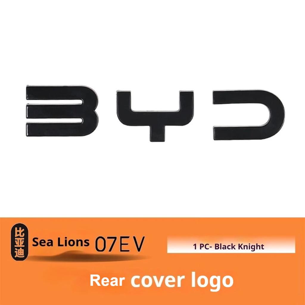 Для BYD Sealion 7 EV Автомобиль Черный Передний Значок Черный Воин Задний Значок Модификация Покрытия Стиль Логотип на Хвосте Блэкаут Значок Автомобиля