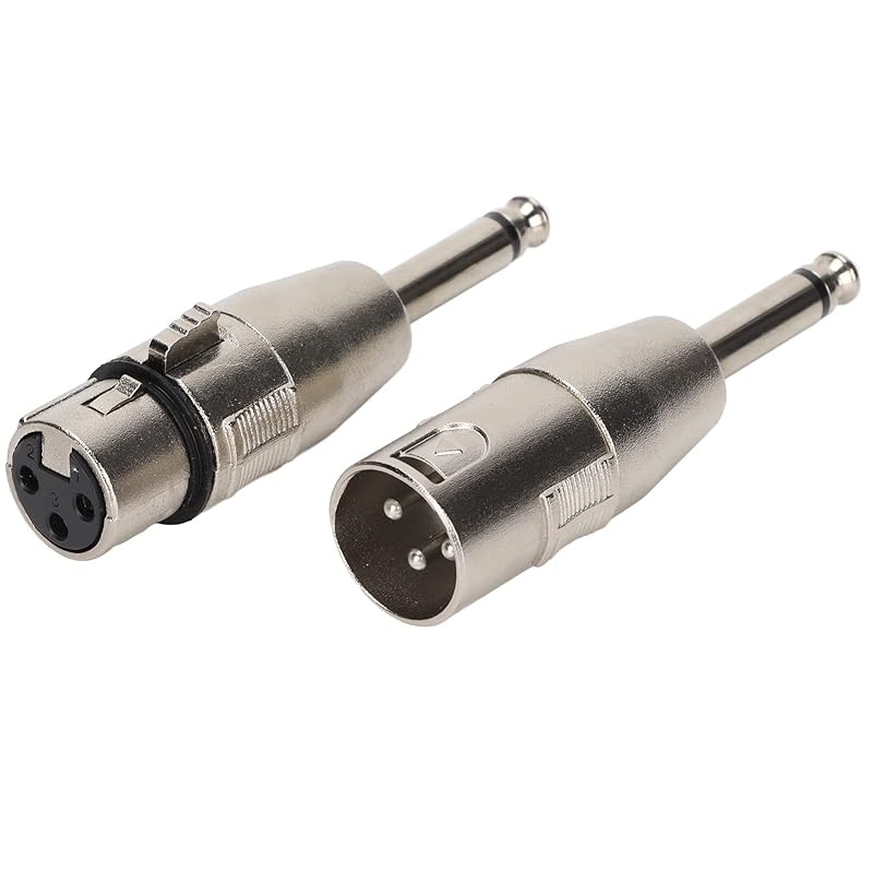 Wireless Microphone XLR Receiver, ABS Plug and Play Adapter Rechargeable Sound