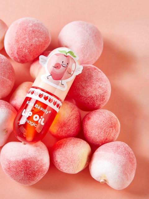 Peach Moisturizing Lip Gloss Peach Waterproof Glossy Long Lasting Not Sticky Natural Lip Tint Daily Makeup Lip Oil Primer