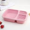 Ланч-бокс Штабелируемая коробка для бенто с 3 отделениями Многоразовые контейнеры для приготовления еды для детей и взрослых Крышка для сохранения свежести без бисфенола-А Легкое хранение